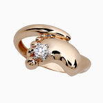 золотое кольцо с цирконом  17085199